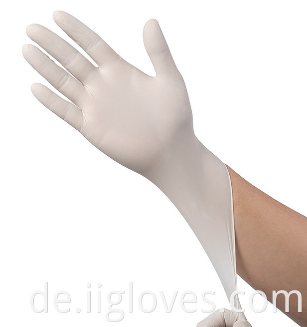 China Lieferant Latex Gummihandschuhe Latexpulverpulverhandschuhe für Industrie